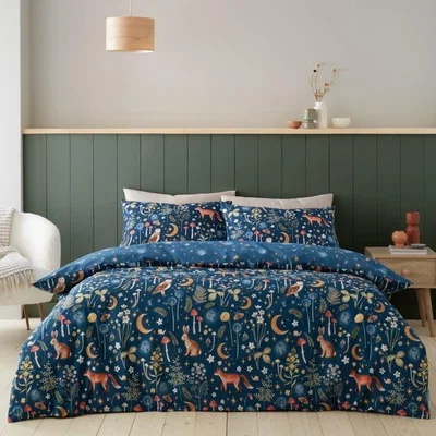 Downtown Catherine Lansfield Enchanted Twilight Duvet Cover Set - Double In Navy