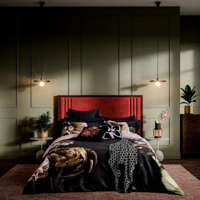 Downtown Ted Baker Paper Floral Duvet Cover Set - Double In Black