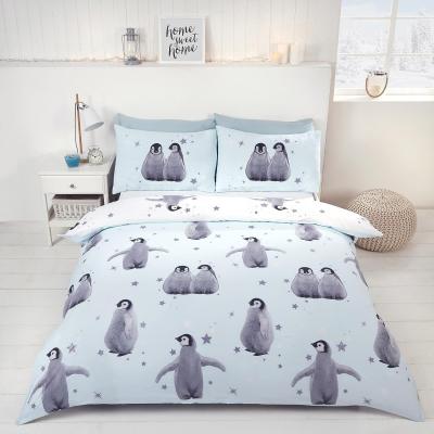 The Range Starry Penguins Reversible Duvet Cover Set - Blue / Double