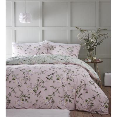 The Range Hummingbird Duvet Cover and Pillowcase Set - Pink / Double
