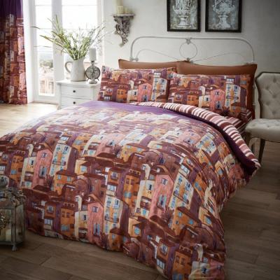 The Range Luxury Rural Italy Duvet Cover and Pillowcase Set  - Multi / Double