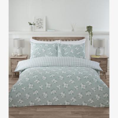 The Range Daisy Duvet Cover and Pillowcase Set - Sage / Double