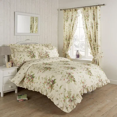 The Range Vantona Country Madeleine Duvet Cover Set - White/Cream / Double