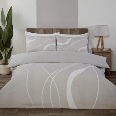 The Range Highgate Abstract Duvet Cover and Pillowcase Set - Natural / Double