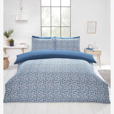 The Range Pebbles Geo Duvet Cover Set - Blue / Double