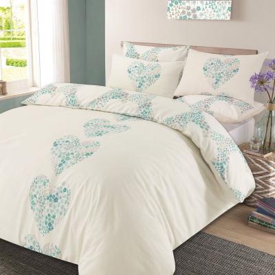 The Range Dreamscene Lizzie Love Hearts Duvet Cover Set with Pillowcases - Blue / Double