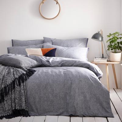 The Range Melange Woven Duvet Cover Set - Denim / Double