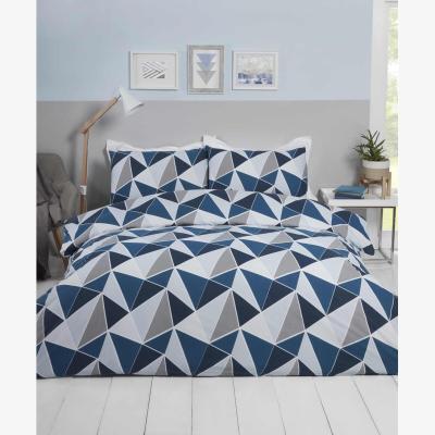 The Range Leo Geometric Duvet Cover Bedding Set - Blue / Double