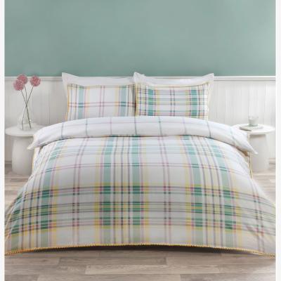 The Range Spring Check Pompom Duvet Cover Set - Double