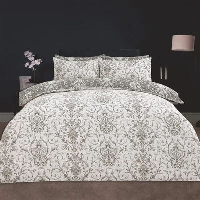 The Range Paisley Floral Duvet Cover Set - Grey / Double