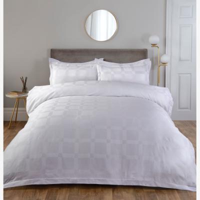 The Range Sloane Check Duvet Cover and Pillowcase Set - White / Double