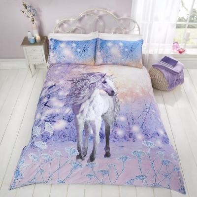 The Range Magical Unicorn Glitter Duvet Cover Bedding Sets - Pink / Double