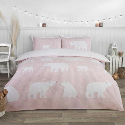 The Range Polar Bear BC Duvet Cover Set - Pink / Double