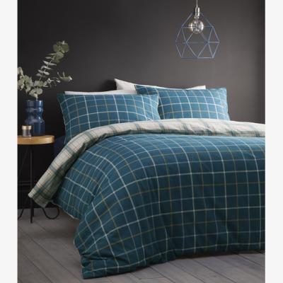 The Range Iona Duvet Cover and Pillowcase Set - Blue / Double
