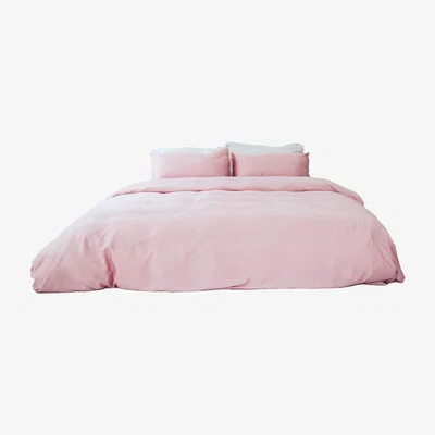Wolf & Badger Pink / Purple Double Bamboo Duvet Cover With 2 Pillow Slips In Pink Uk Double Pasithea Sleep