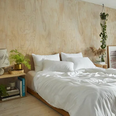 Amara Mela - Eucalyptus Duvet Bedding Set - White - King
