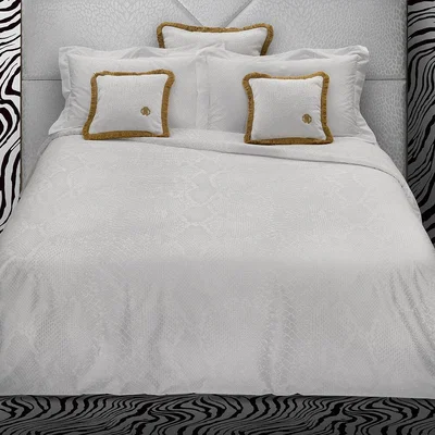 Amara Roberto Cavalli - Python Bed Set - White - King