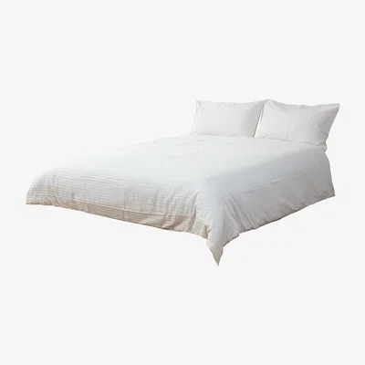 BHS.com King Sateen Stripe Bedding Set, Ivory