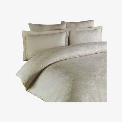 BHS.com King Sateen Jacquard Bedding Set, Natural