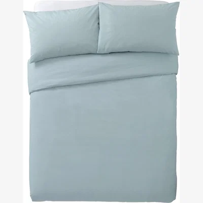 Habitat Habitat Cotton Rich Plain Duck Egg Bedding Set - King size