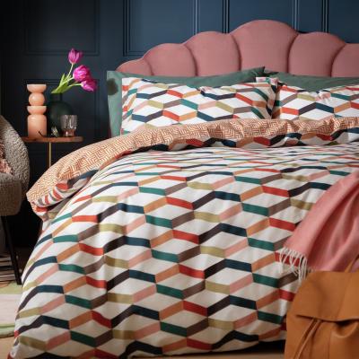 Habitat Habitat Geometric ZigZag Multicolour Bedding Set - Kingsize