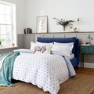 Habitat Joules Cotton Botanical Bugs White Bedding Set - Kingsize