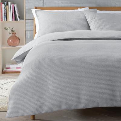 Habitat Habitat Cotton Quilted Jersey Grey Bedding Set- King size