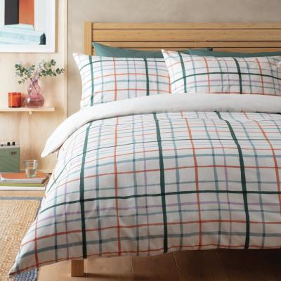 Habitat Habitat Painted Check White Bedding Set - King size