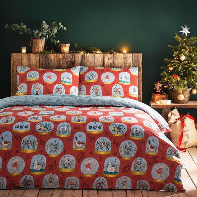 Habitat Furn Twelve Days Christmas Red Bedding Set - Kingsize