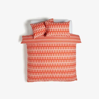 Habitat Habitat Studio Arch Geometric Orange Bedding Set - King Size