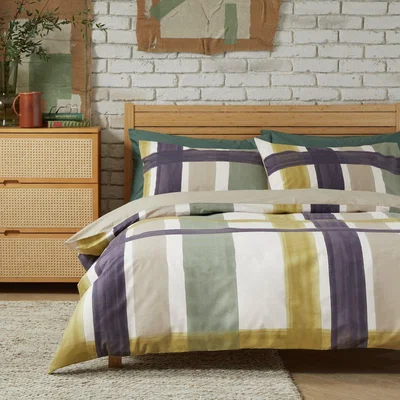 Habitat Habitat Cotton Printed Check Bedding Set - King size