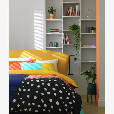 Habitat Habitat Panel Print Multicolour Bedding Set - Kingsize