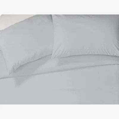 Habitat Habitat Cotton 200TC Plain Grey Bedding Set - Kingsize