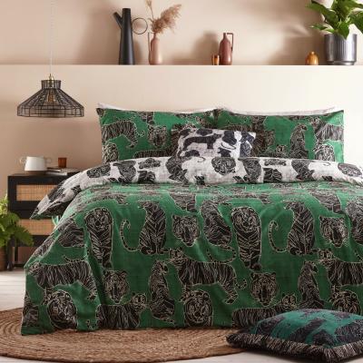 Habitat Furn Wildcat Green Bedding Set - King size