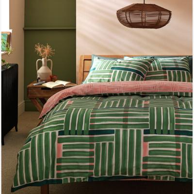 Habitat Habitat Tile Printed Green and Pink Bedding Set - Single