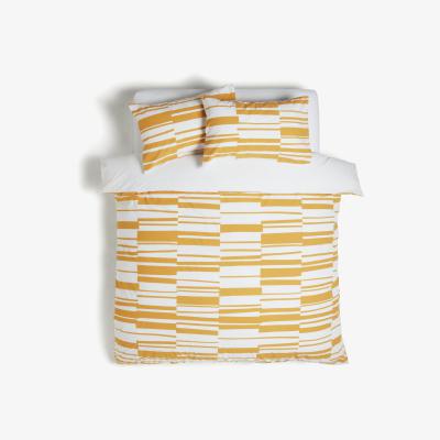 Habitat Habitat Studio Striped Mustard Bedding Set - King Size