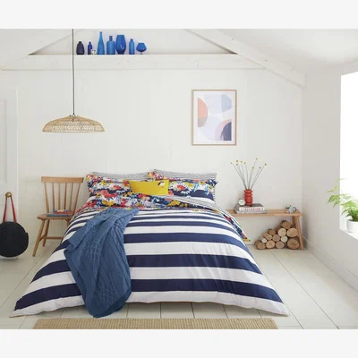 Habitat Joules Cotton Percale Ives Floral Navy Bedding Set -Kingsize