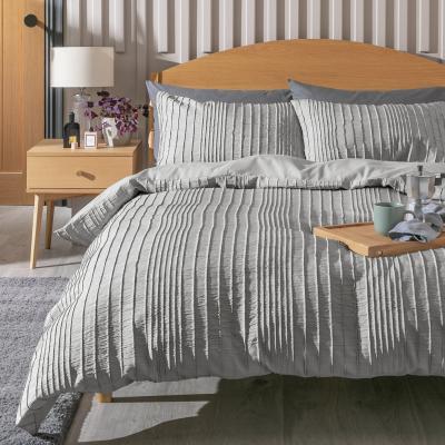 Habitat Habitat Crinkle Grey Bedding Set - King size