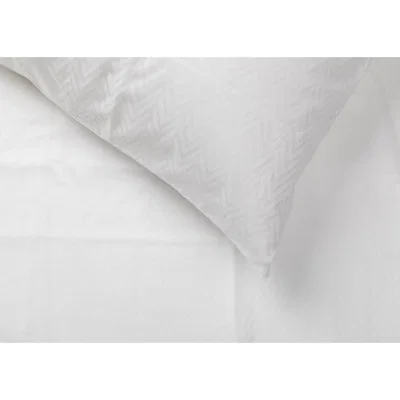 Heal's Heal's Herringbone White Duvet Cover King - Heal's UK Bedroom Furniture