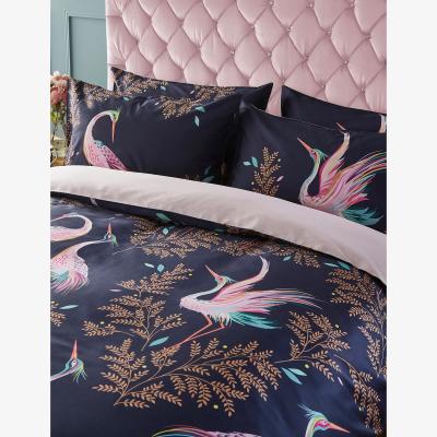 Marks & Spencer Sara Miller Pure Cotton Sateen Dancing Cranes Bedding Set - 5FT - Midnight, Midnight