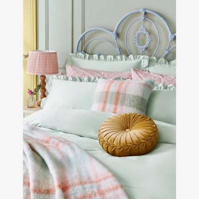 Marks & Spencer Laura Ashley Pure Cotton Sateen Ruffle Bedding Set - 5FT - Duck Egg, Duck Egg