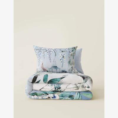 Marks & Spencer M&S Pure Cotton Crane Bedding Set - 5FT - Blue Mix, Blue Mix,Grey Mix