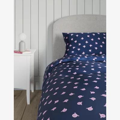 Marks & Spencer Pure Cotton Percy Pig™ Bedding Set - 5FT - Navy Mix, Navy Mix