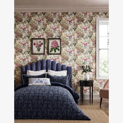 Marks & Spencer Sanderson Cotton Rich Voyaging Koi Bedding Set - 5FT - Navy, Navy