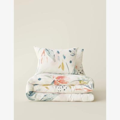 Marks & Spencer M&S Pure Cotton Abstract Leaf Bedding Set - 5FT - Multi, Multi