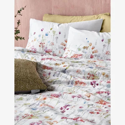 Marks & Spencer Voyage Maison Pure Cotton Sateen Illinizas Bedding Set - 5FT - Purple, Purple