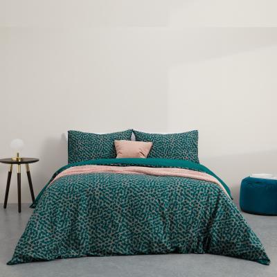 Made.com Annie Cotton Duvet Cover + 2 Pillowcases, King, Peacock Green