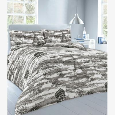 The Range Paris Illustrated Duvet Cover Bedding Set - Grey / King