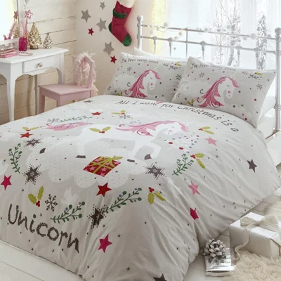 The Range Wishing for Unicorns Duvet Set - Pink / King