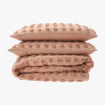 The Range Tufted Polka Dot Duvet Cover Set - White / King